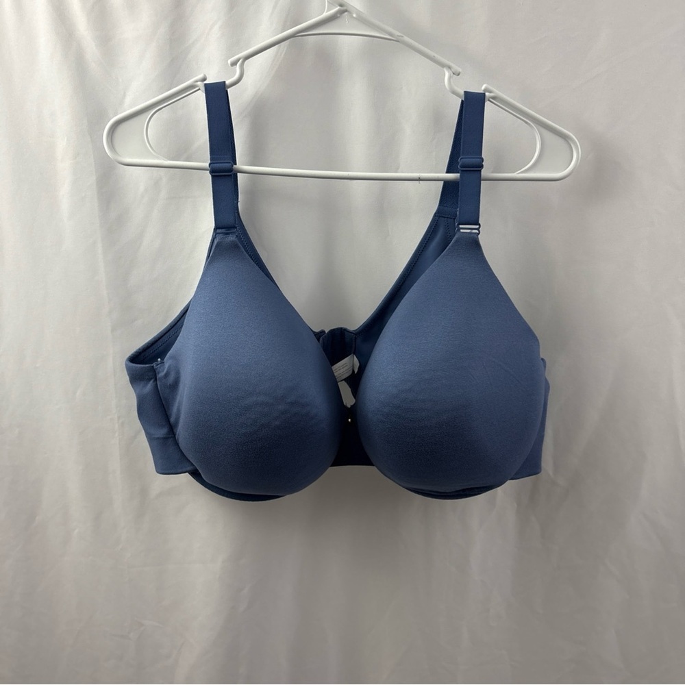 Cacique Back Smoother Lightly Lined Full Coverage Bra 42DD Blue